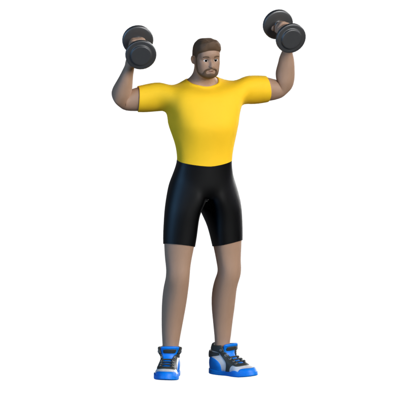 Personagem 3D do treinador 3D Graphic