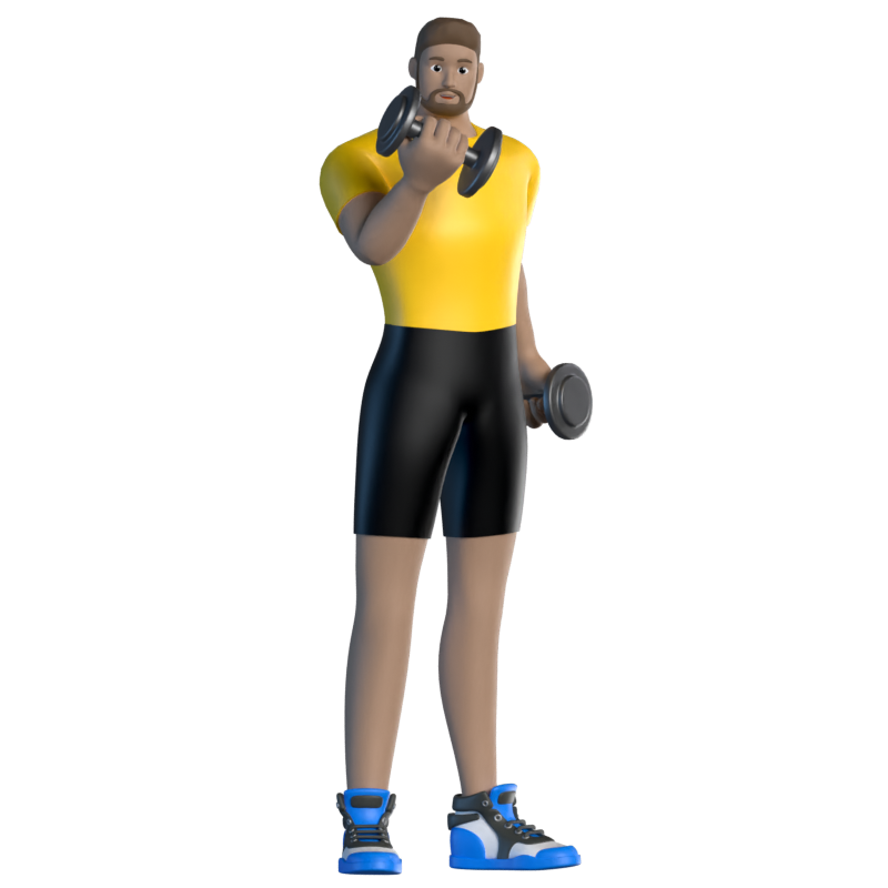 Personagem 3D do treinador 3D Graphic