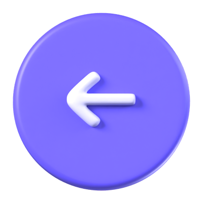 Go Back Animated 3D Icon 3D Graphic