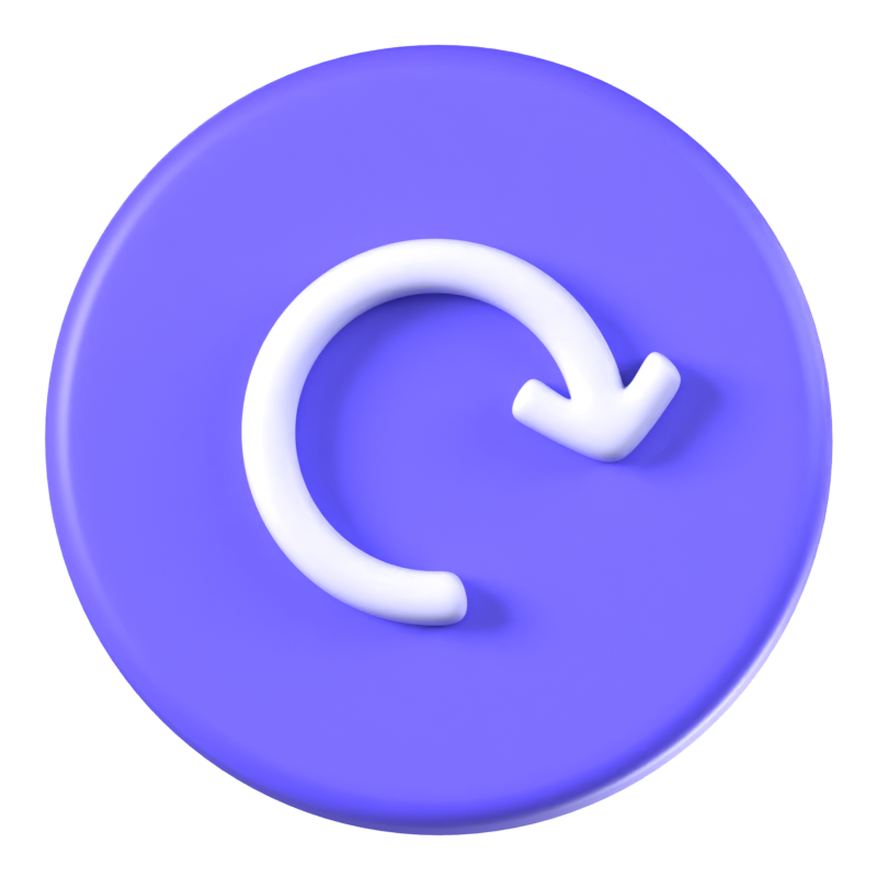 Redo Animated 3D Icon 3D Graphic