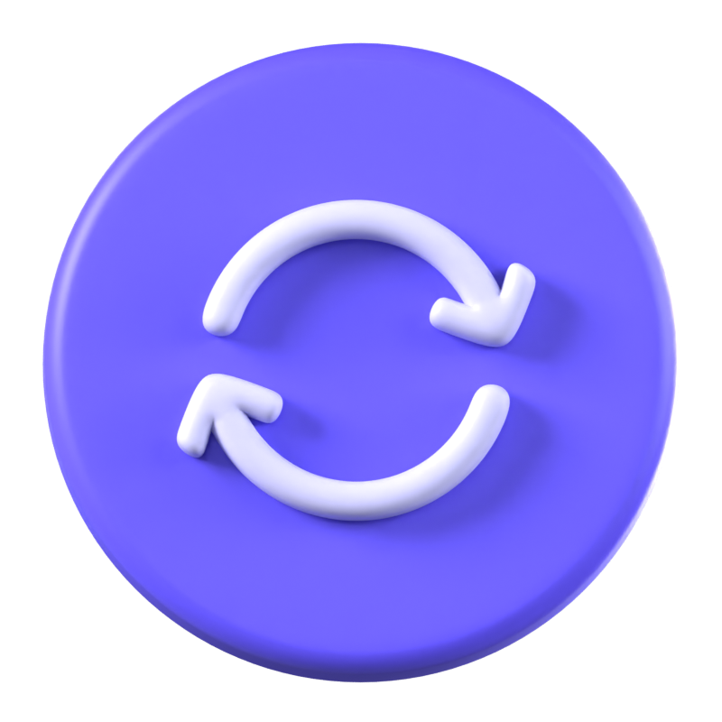 Syncing Animated 3D Icon 3D Graphic