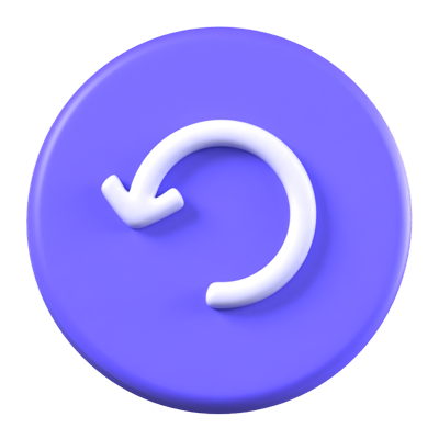 Undo Animated 3D Icon 3D Graphic