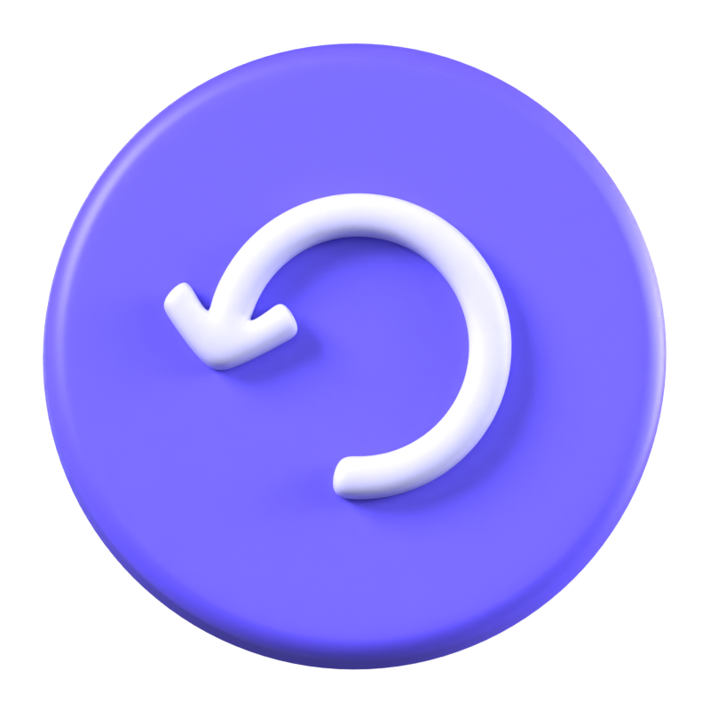 Undo Animated 3D Icon 3D Graphic