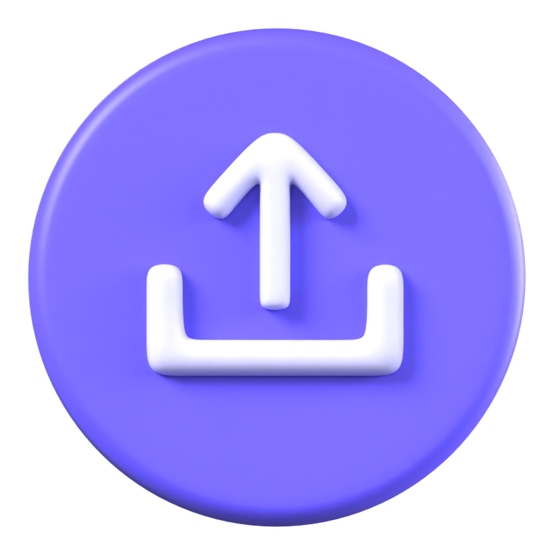 Upload Animated 3D Icon 3D Graphic