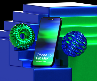 Futuristic Apple Devices Set 3D Mockup 3D Graphic