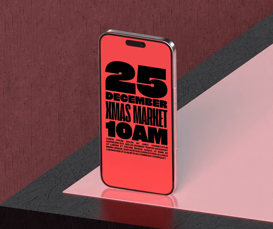 Dark-themed Apple Devices 3D Mockup 3D Graphic