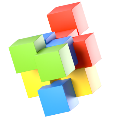 Abstract Cube Shape 3D Icon 3D Graphic