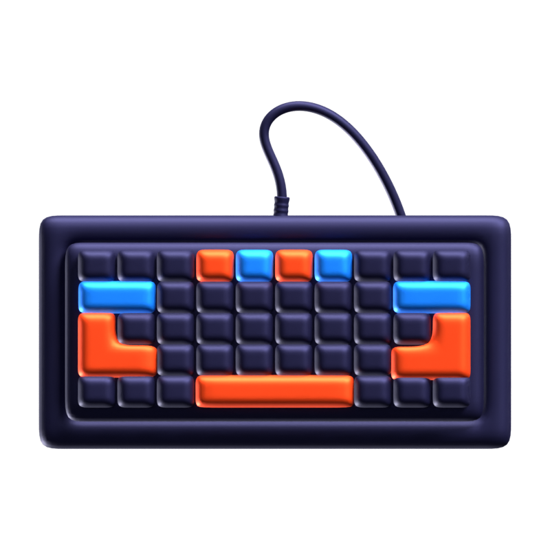 Tastatur 3D-Symbol 3D Graphic