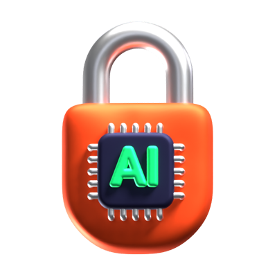 ai lock icono 3d 3D Graphic