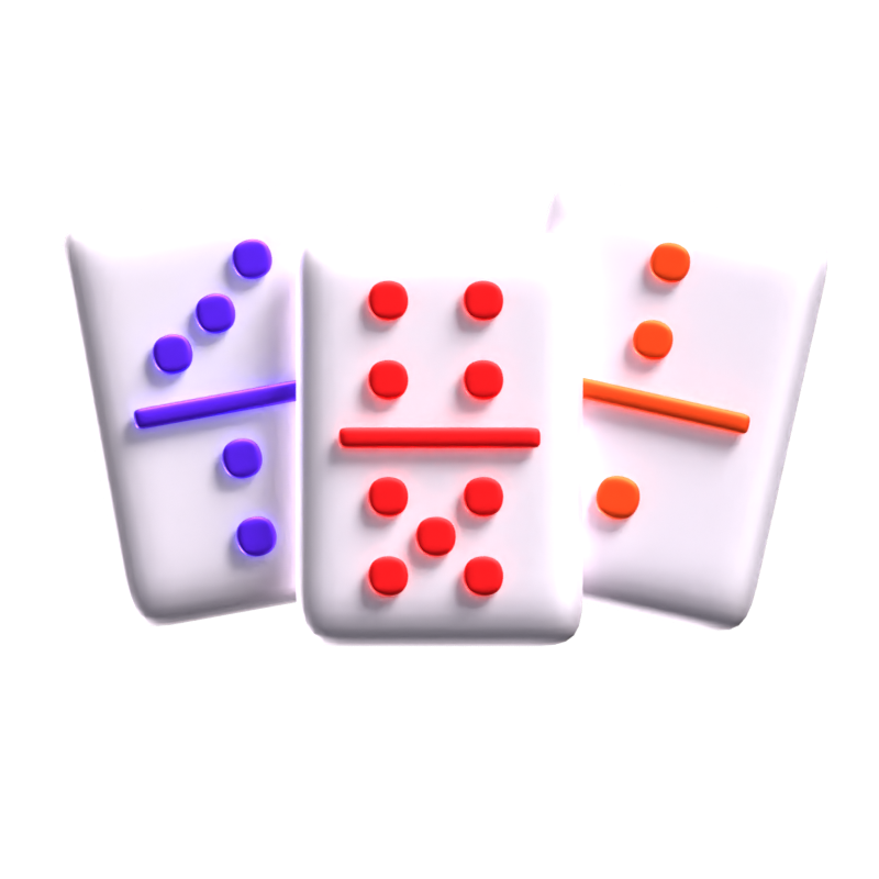 Domino 3D-Symbol 3D Graphic