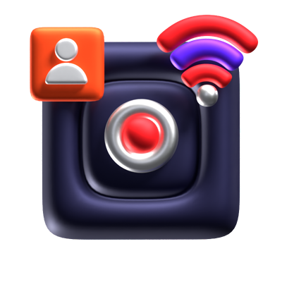 Camera Connection 3D Icon 3D Graphic