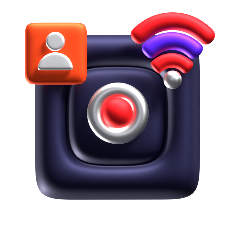 Camera Connection 3D Icon 3D Graphic