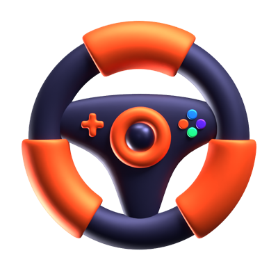 Gaming Steering 3D Icon 3D Graphic