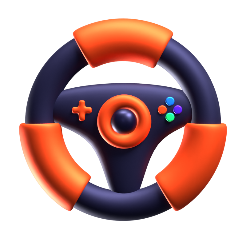 Gaming-Lenkung 3D-Symbol 3D Graphic