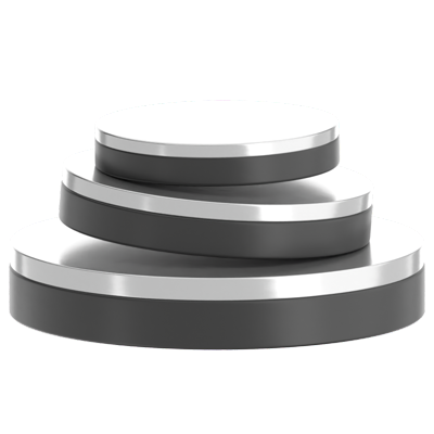 Stack Of Cylinder Podium 3D Icon 3D Graphic