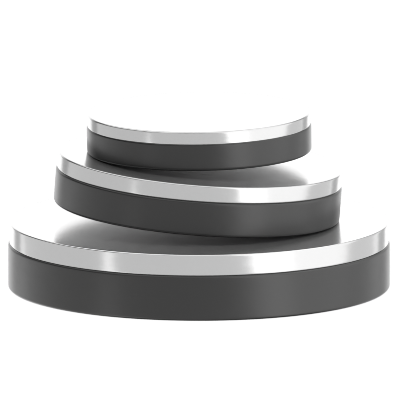 Stack Of Cylinder Podium 3D Icon 3D Graphic