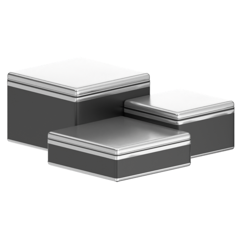 Triple Square Podium 3D Icon