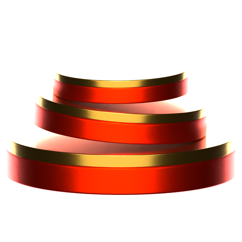 Stack Of Cylinder Podium 3D Icon 3D Graphic