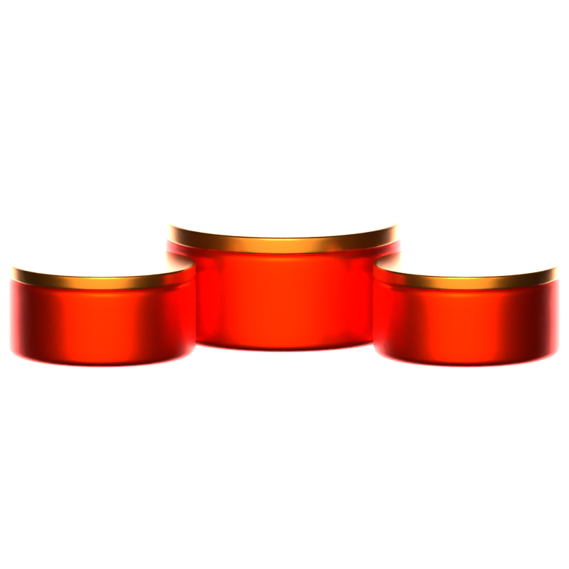 Triple Cylinder Podium 3D Icon 3D Graphic