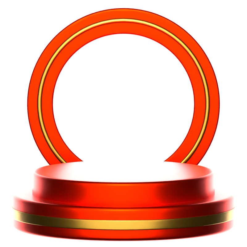 Circle Gate Podium 3D Icon 3D Graphic