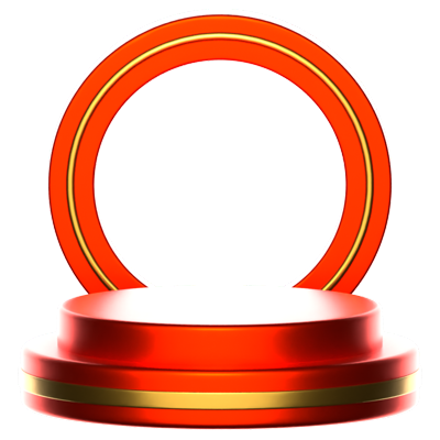 Circle Gate Podium 3D Icon 3D Graphic