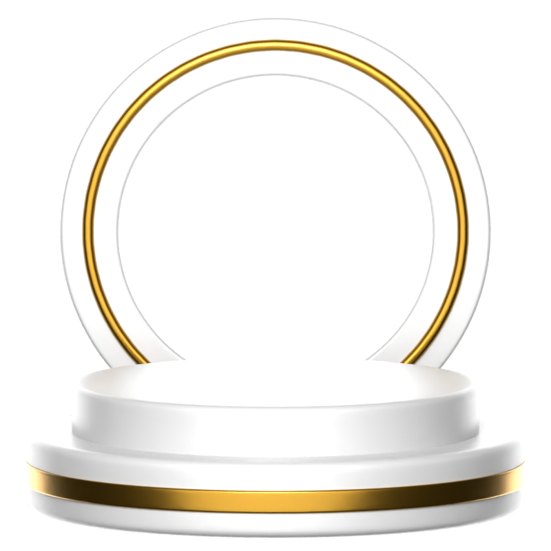 Circle Gate Podium 3D Icon 3D Graphic