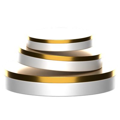 Stack Of Cylinder Podium 3D Icon 3D Graphic