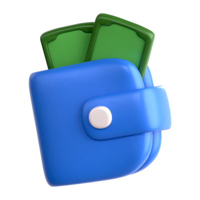 Wallet Full Money 3D Icon 3D Graphic