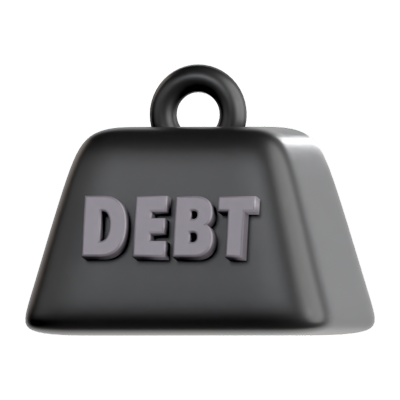 Debt Weight 3D Icon 3D Graphic