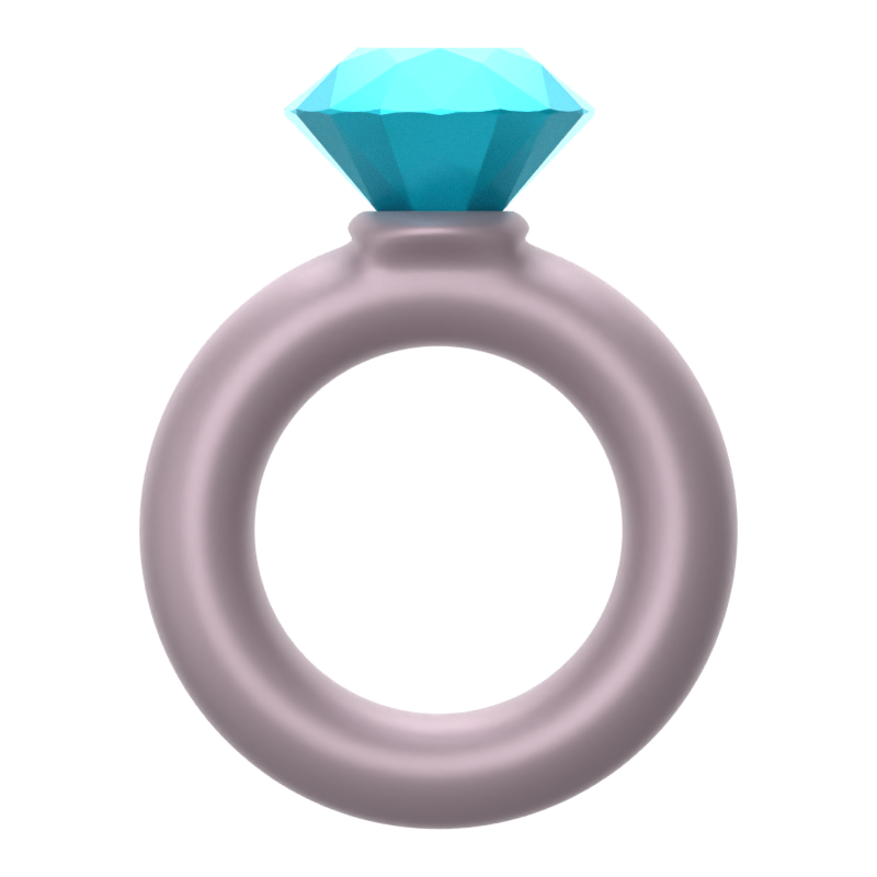 Diamond Ring 3D Icon 3D Graphic