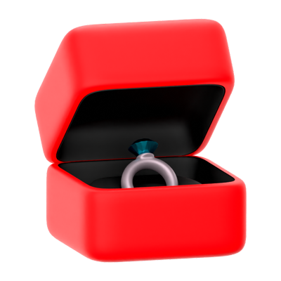 Love Ring Box 3D Icon 3D Graphic