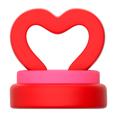 Love Podium 3D Icon 3D Graphic