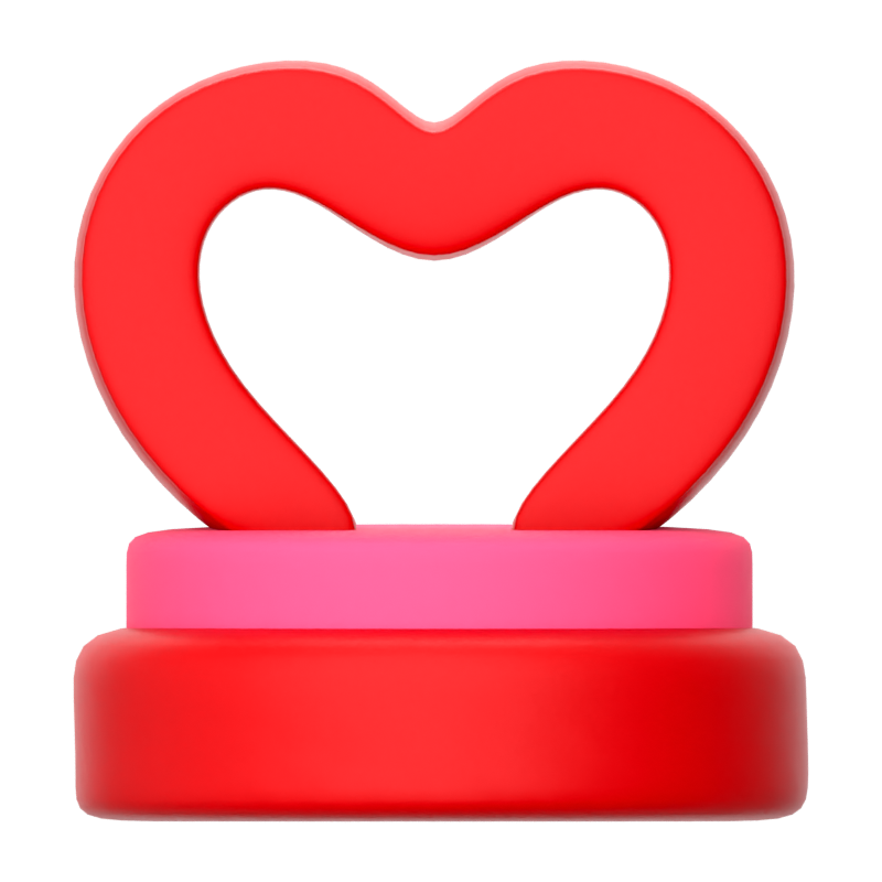 Liebe Podium 3D Icon 3D Graphic