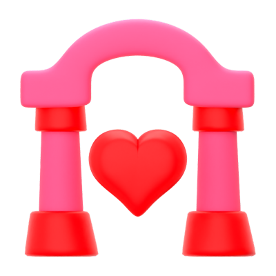 arco del amor icono 3d 3D Graphic