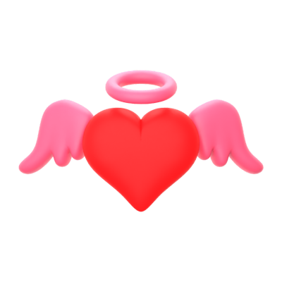 icono 3d love wings 3D Graphic