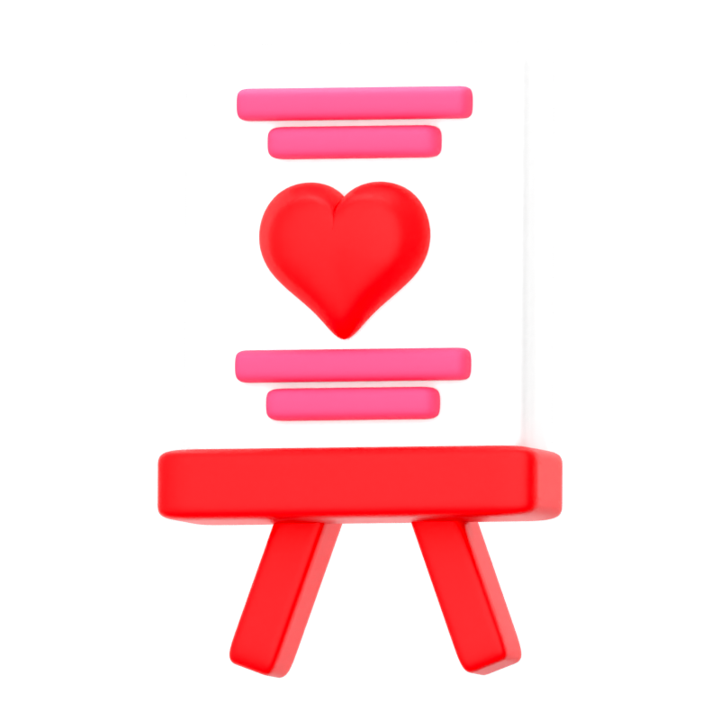 Liebe Hochzeit Zeichen 3D Icon