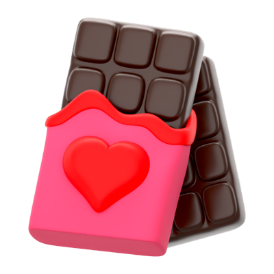 liebe schokoriegel 3d icon 3D Graphic