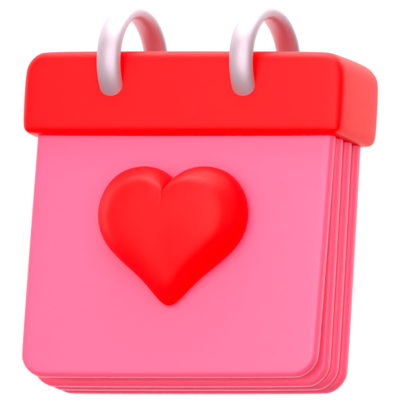 Love Calendar 3D Icon