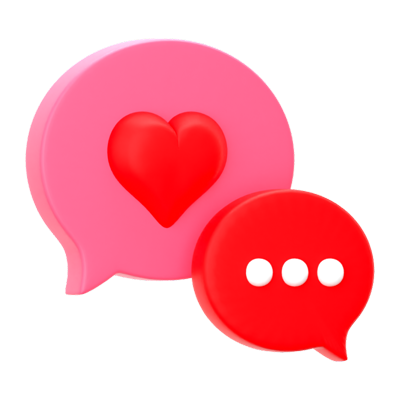 love chat icono 3d 3D Graphic