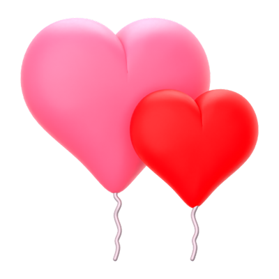 liebe ballons 3d icon 3D Graphic