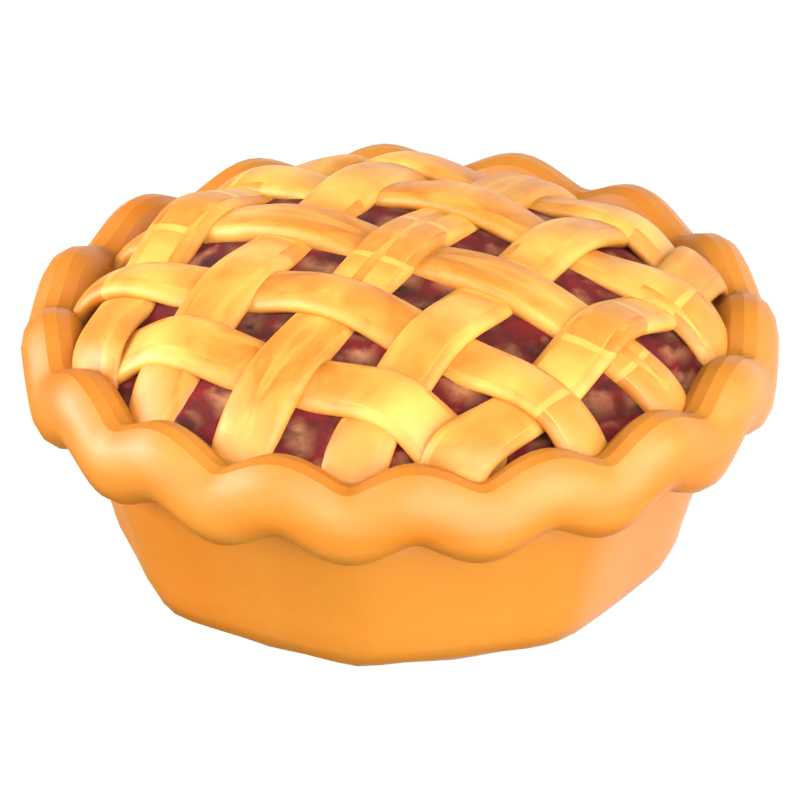 Apple Pie 3D Icon 3D Graphic