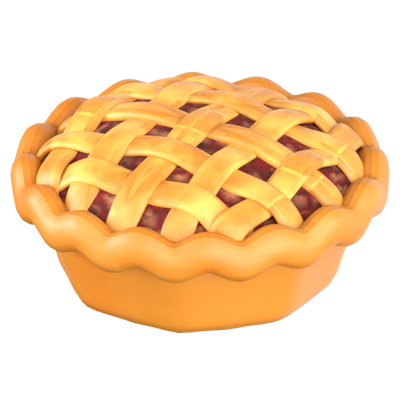 Apple Pie 3D Icon 3D Graphic