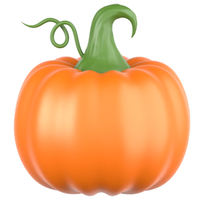 Pumpkin 3D Icon 3D Graphic