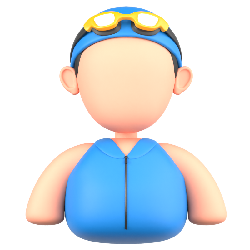 Swimmer 3D Icon 3D Graphic