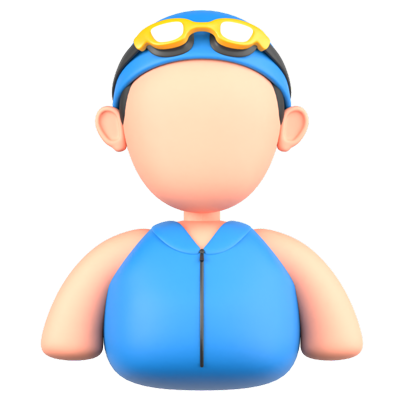 Swimmer 3D Icon 3D Graphic