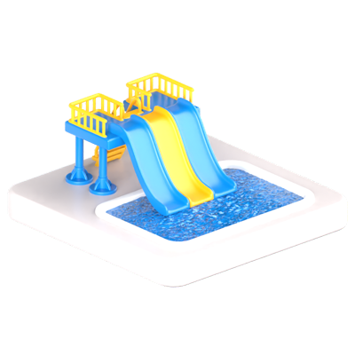 wasserrutsche 3d-symbol 3D Graphic