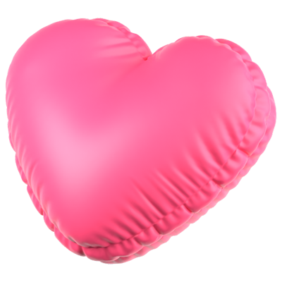 Heart Shaped Balloon 3D Icon 3D Graphic