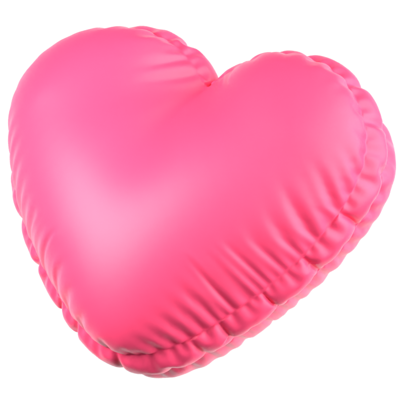 Heart Shaped Balloon 3D Icon 3D Graphic