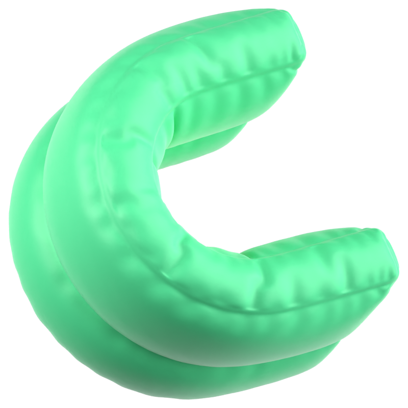 Curved Balloon 3D Icon 3D Graphic