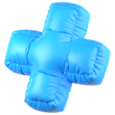 Plus Shaped Balloon 3D Icon 3D Graphic